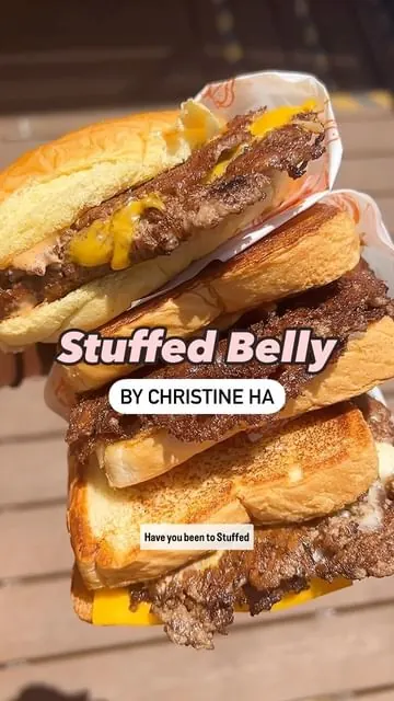 Have you been to @stuffedbellyco yet? 🥪 

This restaurant is operated by @theblindcook Christine Ha, the winner of MasterChef Season 3! 
They have some seats inside for a quick bite, or you can also order to go with their drive through window. 

Som