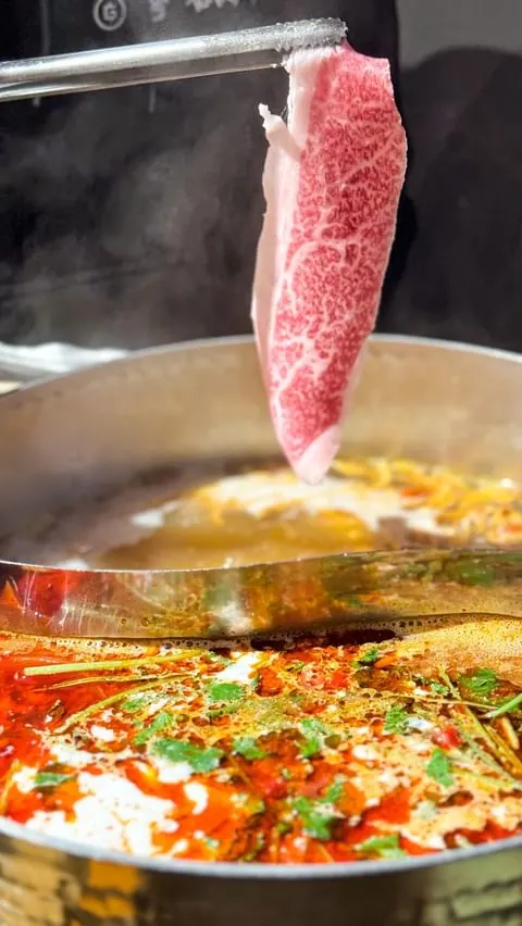 @matsuyamashabuhousesf is an AYCE A5 Wagyu Shabu Shabu spot that is a must visit on my list. They are located in Japantown right in front of the fountains. 

Price: ranging from $45-$98 pp
Pricing depends on what meat selection you want. We came on a