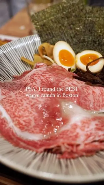 Wagyu Truffle Ramen?! Say less! Currently this is my favorite ramen in Boston! The broth is light but flavorful and the egg is probably the best ajitama I’ve had so far! 

You can get this in shio or shoyu clear broth for $35!

@zururamen 

📍Malden,