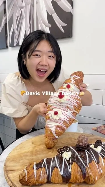 Can you believe how big these croissants are?! 

Jumbo and delicious croissants found only at @davievillagebakery!!! For the price of $15 per croissant is really a bang for your buck 🤭 , all you got to do is call ahead to pre-order!! 

📍 Davie Vill