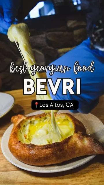 Bevri
📍Los Altos & Palo Alto, CA

Have you ever tried Georgian food?! I wish I knew about this gem sooner! For the best Georgian food and wine experience in the SF Bay Area, you NEED to try @bevrifood! Bevri is famous for its hot gooey cheese bread