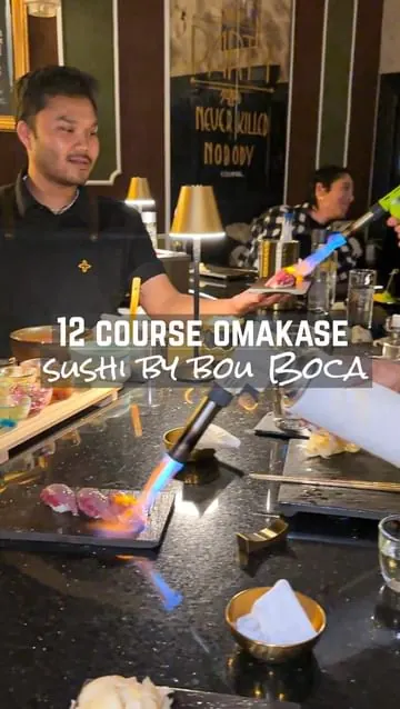 Let’s go to a sushi hotspot in town! 
Don’t know about you but I can resist a good omakase like @soushibybou_ 🍣 Located @miznerpark this was my 2nd Sushi By Bou but this location had a different vibe from Ft Lauderdale . It’s more relax but the food