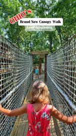 📌Save this free summer fun idea❕

Explore the treetops at The Metro Parks New Canopy Walk! 55’ above the ground.  Includes a giant cargo net, 3 rope bridges, a fireman’s pole and 2 story 🌳🏡 This is ADA accessible via elevator. For more information