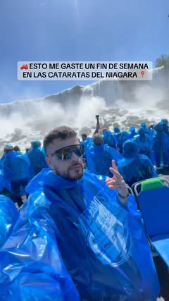 Esto es lo que me gasté un fin de semana en las Cataratas del Niagara 🇺🇸 

1.	📍Ubicación:
Están en Niagara Falls, Nueva York, dentro del Niagara Falls State Park, el parque estatal más antiguo de EE. UU.
	2.	🚤 Maid of the Mist:
Paseo en barco que