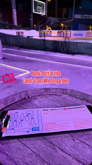 Ohio’s first and only puck-putt course is at Land-Grant! 🏒⛳️🍻

The Land-Grant Wintergarden is a perfect spot to enjoy during the colder months in Columbus with heated igloos, cabanas, brewery curling, food & drinks and more. We stopped by to see ev