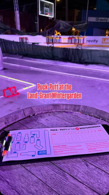 Ohio’s first and only puck-putt course is at Land-Grant! 🏒⛳️🍻

The Land-Grant Wintergarden is a perfect spot to enjoy during the colder months in Columbus with heated igloos, cabanas, brewery curling, food & drinks and more. We stopped by to see ev