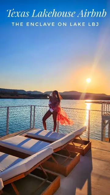 A group trip Texas staycation could look like this!😍

Welcome to the beautiful @the_enclave_on_lake_lbj, an Airbnb in Kingsland, Texas! This luxury lakehouse is located in my favorite area of the Texas Hill Country on Lake LBJ! The views of the roll