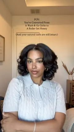 Didn’t they used to say “Honey” in the 90’s? 😂🥰 

Still love a good wash n go but Chile the roller set holds me down FAITHFULLY without damaging my curls and if y’all been following my roller set content, I have some news 👀 

I’VE FIGURED OUT HOW 