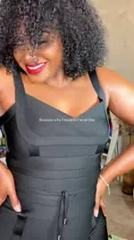 Zero reasons girl, zero! This jumpsuit snatches the body without having to wear any shape-wear! & perfect for any type of celebration! It’s truly chef’s kiss. 

If you need the direct link to this look comment “Bella” & I’ll send the link directly to