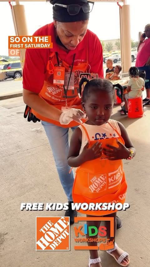 So on the first Saturday of every month, your local @homedepot has a FREE Kids Workshop from 9AM to noon. 

Today, we built a treasure chest from scratch, and @goavachristine thought it was the most fun thing ever. 

We only have a week left until my