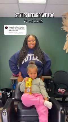 Daddy said we can loc her hair 🥳🥳 but first we got a few styles to do😉