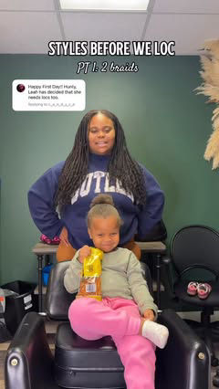 Daddy said we can loc her hair 🥳🥳 but first we got a few styles to do😉
