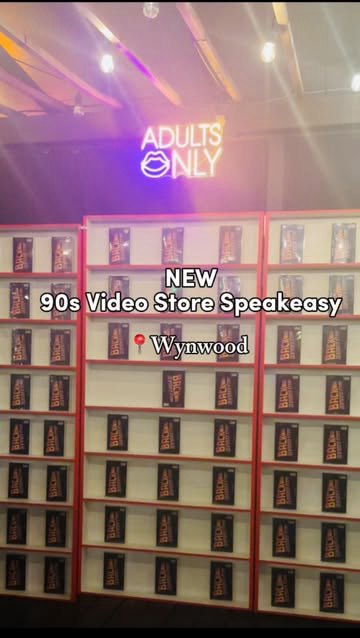 NEW 90s themed video store speakeasy opened in Wynwood! Go back in time to the Blockbuster days!
.
Back 2 The Video Store is a unique drinking (and eating) experience inspired by the art of renting videos during the greatest throwback era.
.
General 