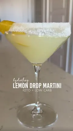 🍋✨ KETO FRIENDLY LEMON DROP ✨ ft. @goultima 

Cheers to the ultimate refreshment! 🌟 I’m so excited to share my new favorite keto-friendly cocktail: the Lemon Drop Martini, made with Ultima Replenisher Daily Electrolyte Drink Mix! 🥂🍸 This zesty, d