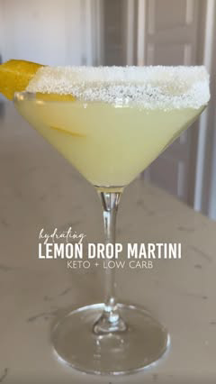 🍋✨ KETO FRIENDLY LEMON DROP ✨ ft. @goultima 

Cheers to the ultimate refreshment! 🌟 I’m so excited to share my new favorite keto-friendly cocktail: the Lemon Drop Martini, made with Ultima Replenisher Daily Electrolyte Drink Mix! 🥂🍸 This zesty, d