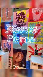 ✨ Giveaway Alert! ✨ Have you been to an ear piercing studio before? My favorite is @heyrowan 💕 Rowan pierces with licensed nurses only and all of their earrings are hypoallergenic so you know you’re being taken care of! The piercing process was supe