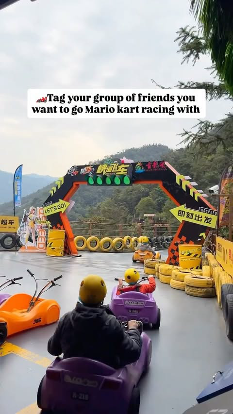 This is one of the most intense go karting experiences we’ve had and felt like we had just been placed in a Mario kart game!

Follow @wanderlustyaventuras for more travel adventures!

These cars have no engine so it’s just gravity pulling you down an