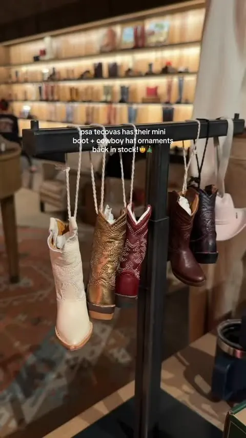 Me on November 3rd buying Christmas gifts and getting my tree ready… 🤠🎄

But actually, RUN because these @tecovas boot + hat ornaments ARE BACK IN STOCK!! You can get them branded too and make them such a personalized gift or addition to your own t