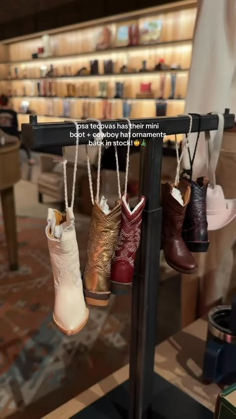 Me on November 3rd buying Christmas gifts and getting my tree ready… 🤠🎄

But actually, RUN because these @tecovas boot + hat ornaments ARE BACK IN STOCK!! You can get them branded too and make them such a personalized gift or addition to your own t