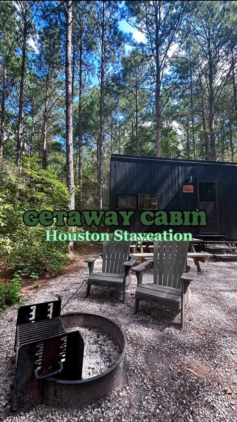 The perfect getaway is only 1 hour away🖤

@getawayhouse has cozy, serene cabins in Navasota, TX. If you’re looking for a weekend away from all of the chaos to unplug and spend time with nature, stay in one of their 46 cabins. 

Each cabin is clean a