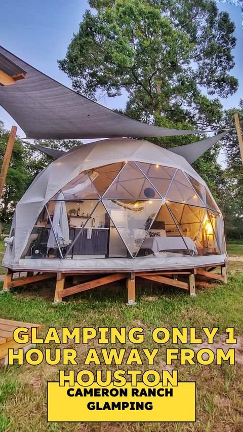 We recently had the most amazing experience at Cameron Ranch Glamping! @cameronranchglamping Nestled just an hour North of Houston, this beautiful geo dome offers the perfect mini getaway. 

The unique and stylish accommodation exceeded our expectati