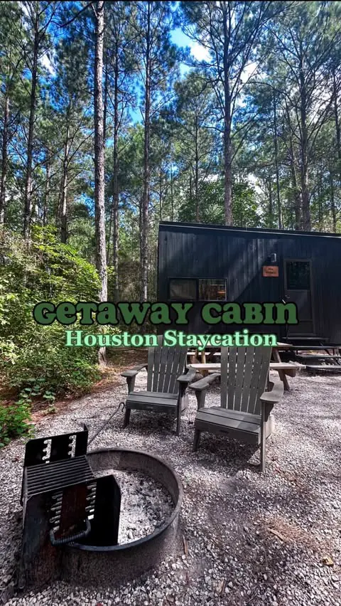 The perfect getaway is only 1 hour away🖤

@getawayhouse has cozy, serene cabins in Navasota, TX. If you’re looking for a weekend away from all of the chaos to unplug and spend time with nature, stay in one of their 46 cabins. 

Each cabin is clean a