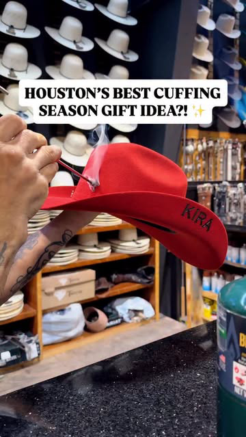 HOUSTON BEST CUFFING SEASON GIFT IDEA?! ✨🎁 Boots and hats for extra low prices!!! 

@rockemofficial is having their blue tag sale event where their products with blue tags are listed at great prices!!! 💙

It’s never too early to start thinking abou