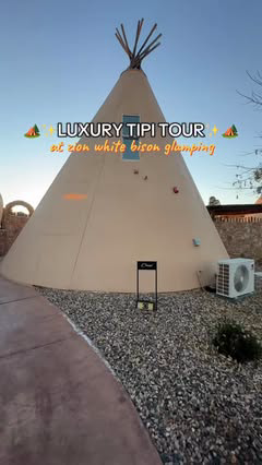 Zion White Bison Glamping luxury tipi tour 🏕️✨🪵 @zionwhitebison 

#zionwhitebison #zionnationalpark #glamping #hotelforcouples #vegaslocals 
Hotel for couples
Glamping near Las Vegas 
Pet friendly glamping 
Zion white bison review 
Vegas local stay
