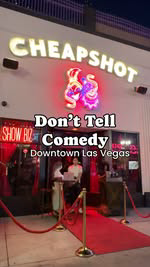 Hey, Vegas! Ready for a unique comedy night? 😂🎭

Check out the highlights from the last Don’t Tell Comedy show at Cheapshot. With a stunning atmosphere, top-notch service, and excellent drinks, it’s the perfect night out. 

This Saturday’s show is 