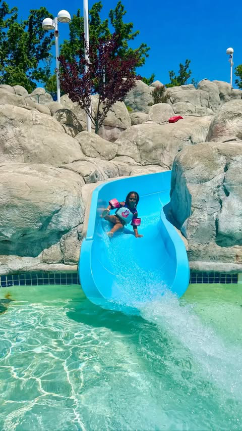 💦 We went to Antioch Water Park for the first time yesterday, it’s been on my radar for years now & we finally made it. Woo hoo! 

💦The water park features: small slides, a lily pad crossing, a splash pad (wasn’t on when we were there), a big pool,