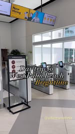Day trip idea using the BrightLine train from Aventura to West Palm Beach! I had a premium ticket which include 🆓 snacks + beverages in the lounge and on the train. Once there, you can download the Circuit app for complimentary shuttle (within dista