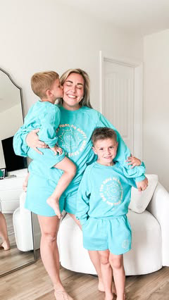 Becoming their mom was the best thing that's ever happened to me 💙 moms, we've made it to MAY. It's finally OUR month!!! This Mother's Day, treat yourself to this adorable matching set from the sweetest small shop @burkie.baby #boymom #matchingwithm