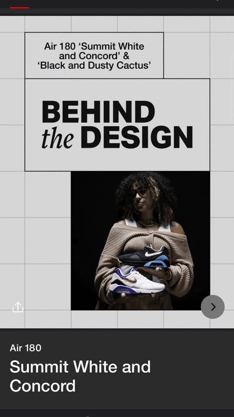 Year 3 at Nike. 3rd Time on SNKRS. First Time on a Shoe I Helped Bring to Life. 

The Air 180 is Back just like it was in 1991. 
So proud to work on this project and this special piece of sneaker history. So honored to have worked with such a bomb as