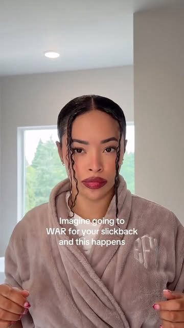 The type of EFFORT it takes to get curly hair to the final stage slick back bun (there are many rough drafts) needs to be studied. Like how many extra calories am I burning? How many minutes that add up to days off of my life? But will I stop doing t