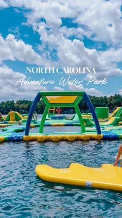 💦 @raleighwanderlust, Hey North Carolina!!! @fantasylakeadventurepark is finally open and it is totally worth the hype!!! This is a HUGE inflatable water park located in Wake Forest and It is THE SPOT to visit this summer!! Go ahead and add it to yo