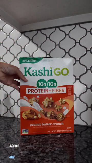 #ad Kickstart your day with Kashi Go cereal! It’s packed with 10g of protein and 10g of fiber to keep you full and energized. Made with whole grains and good ingredients, it’s a breakfast you can feel good about. Whether you eat it with milk, yogurt,
