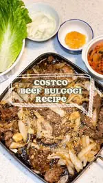 cooking with the viral beef bulgogi from @costco_canada 🥩 

That’s a lot of meat for a sale price of $28 and it made dinner so much quicker because the meat is already marinated! It was so delicious enjoyed as a lettuce wraps and some sides like kim