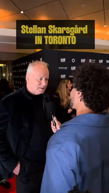 Stellan Skarsgård chats about his family and his work-life balance at the Sentimental Value premiere at TIFF. 

📍@tiff_net
🎥 @tpatzz @tayrontoo