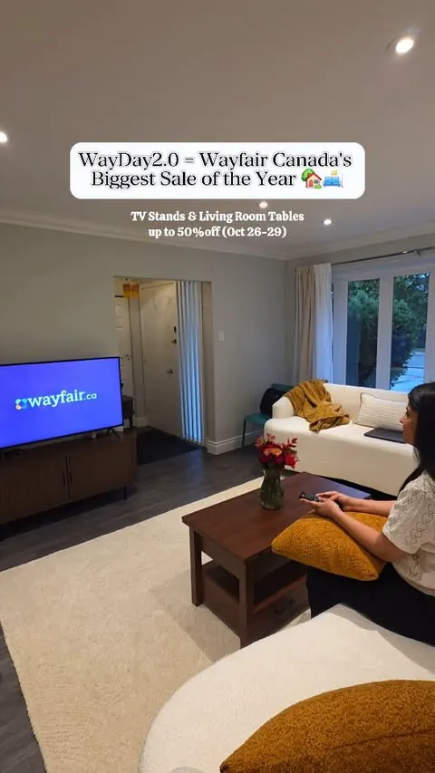 Wayfair Canada’s biggest sale of the year is here! 🛋️

Been slowly putting my new space together, and these pieces from Wayfair Canada, the modern TV stand and lift-top coffee table bring the perfect balance of warmth and function.

🏷️ WayDay 2.0 i