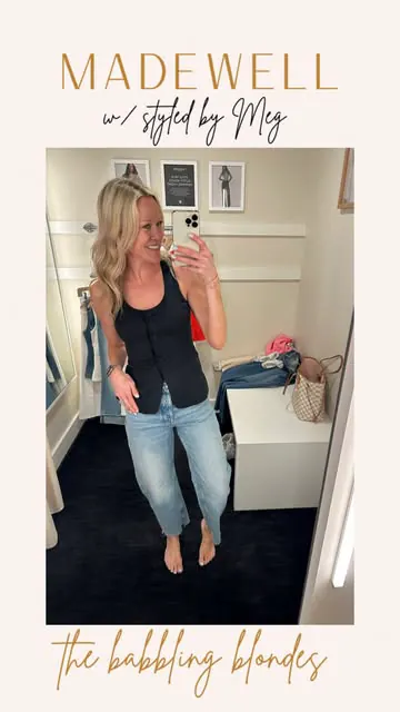 Dress the vest with @stylebymegk! We recently went shopping at @madewell and fell in love with all their current vests! Head to my stories to shop these looks! 
. 

You can also comment “vest” and I’ll send you a direct link to shop my outfits! 

#ma