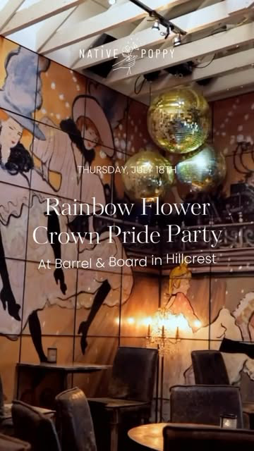 🌈Join us for our Rainbow Flower Crown Pride Party @barrelandboardsocial on Thursday, July 18th from 6:30pm - 10:30pm and kick off San Diego Pride weekend with a bang! 

Slip in through the speakeasy entrance of Barrel & Board where, once inside, you