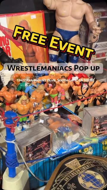 When: April 12, 2025 
💡WrestleManiacs Pop Up 

📍 13422 Paramount Blvd, South Gate, CA 90280

🤩 #freeevent #thingstodo #wrestling #wrestlemania 

🅿️ Free Small Parking Lot 

💵 Free Event