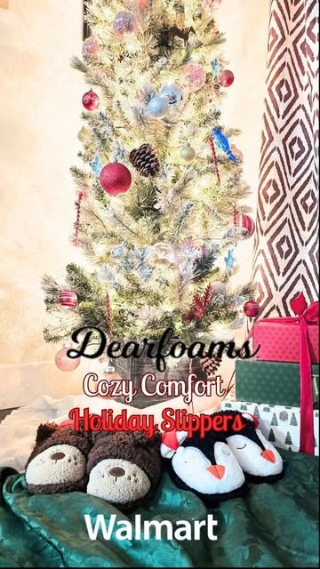 🎄✨ Cozy up this holiday season with the cutest slippers EVER! ✨🎄 #sponsored Have you seen the @Dearfoams Cozy Comfort Holiday Novelty Critters yet? 🦊🦔 These adorable slippers are not just comfy, they’re festive, too! Whether you’re gift shopping 